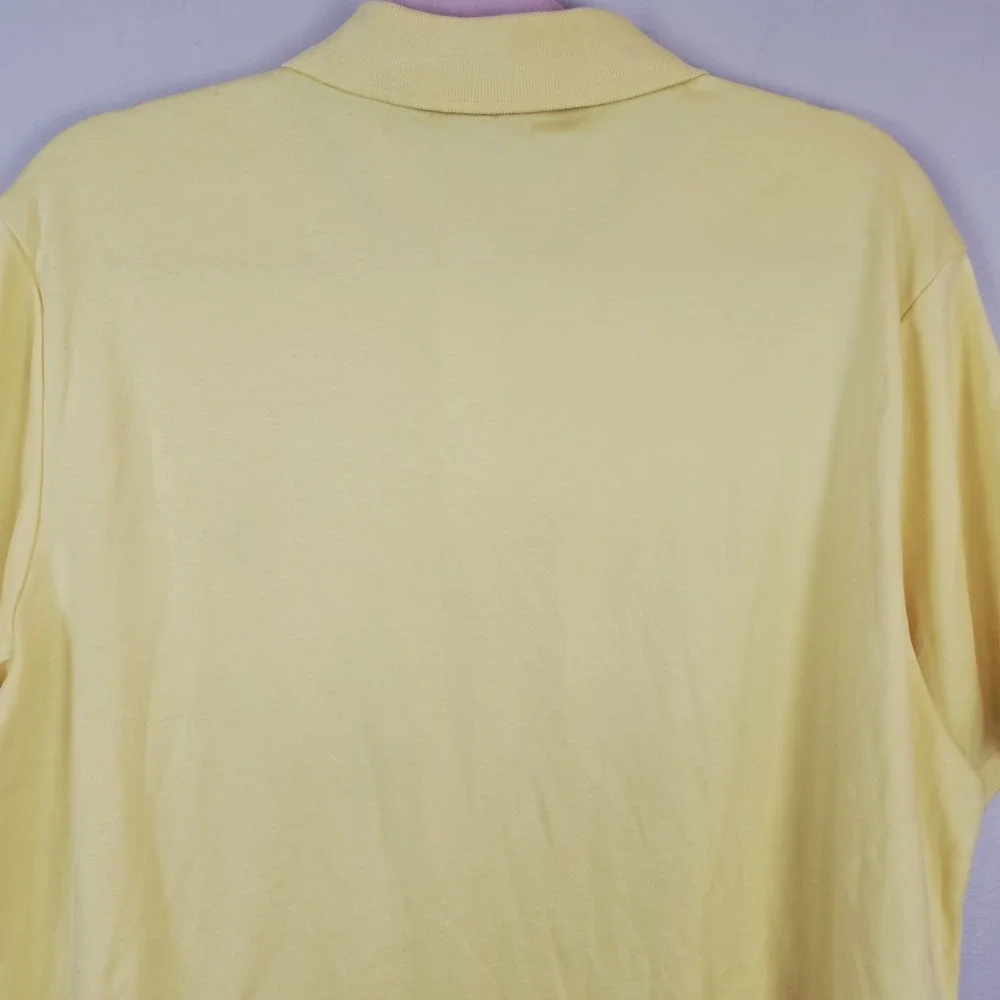 Polo Ralph Lauren Shirt Mens Large Cotton Classic‎ Fit Yellow.A167